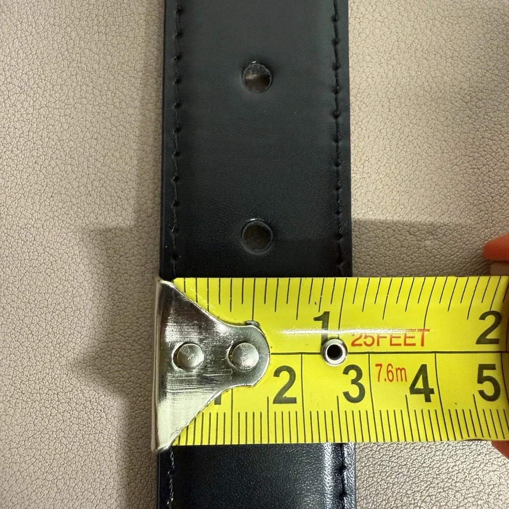 Steve‎ Madden Reversible Black Brown Leather Belt Mens M 34-36 Matte Buckle NWT